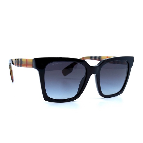 NEW BURBERRY BE4335 MAPLE 39298G BLACK GREY GRADIENT AUTHENTIC SUNGLASSES - Picture 1 of 13